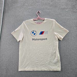 Puma Men Shirt XL White‎ BMW Motorsport Logo Short Sleeve